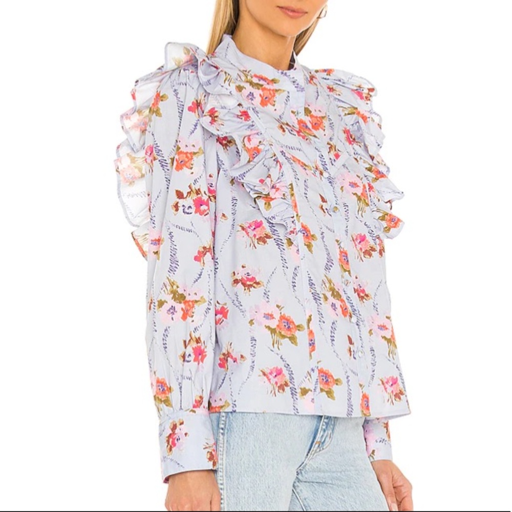 Love shack fancy Beatrix top NWT small